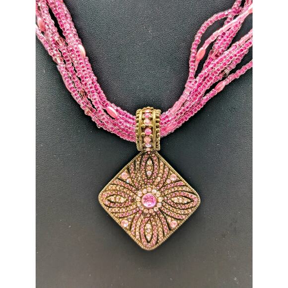 Lot of Two Pink Seed Bead Necklace & Bracelet Jewelry Pieces - Picture 5 of 8